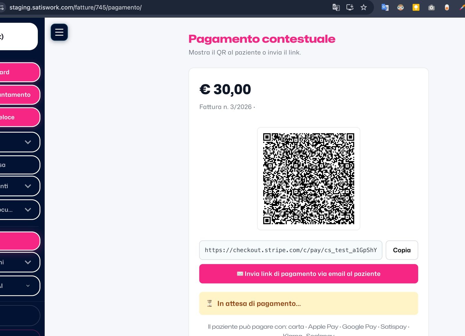 Pagamento contestuale
